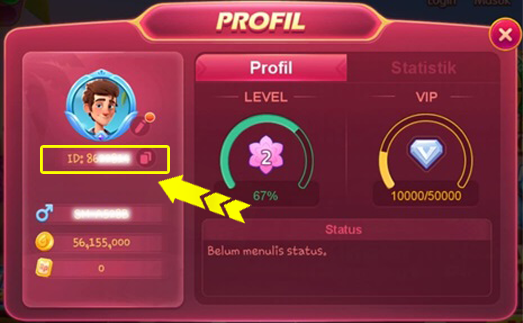 Contoh Top Up Boss Party