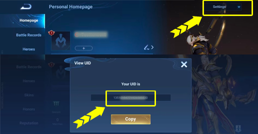 Contoh Top Up Honor Of Kings